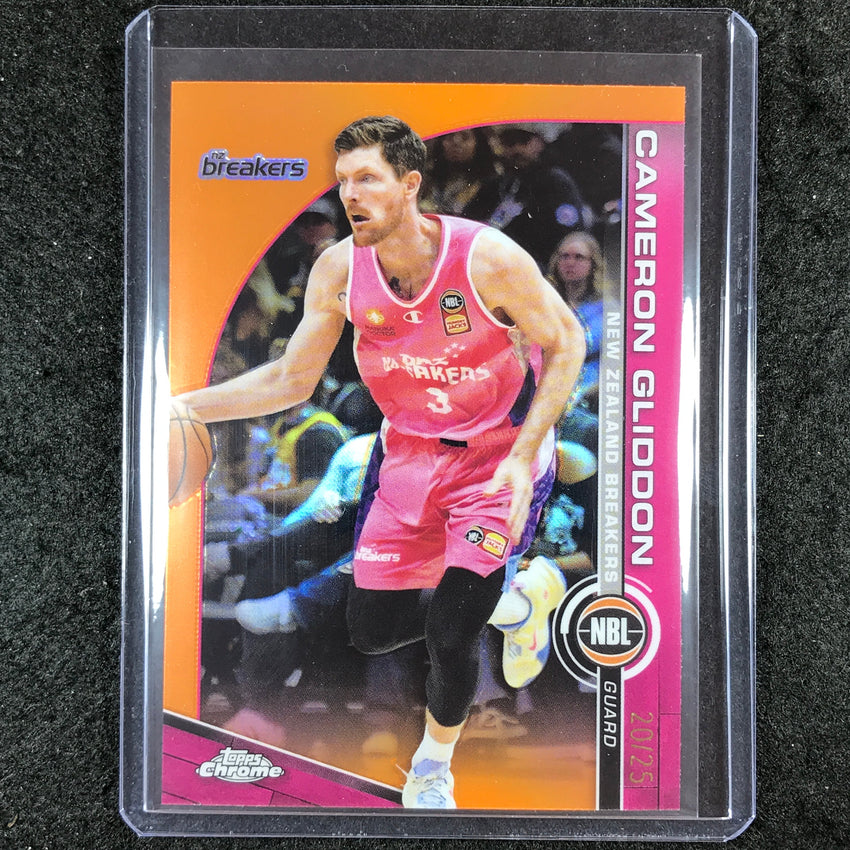 2023-24 Topps Chrome NBL CAMERON GLIDDON Base Orange 20/25 #53