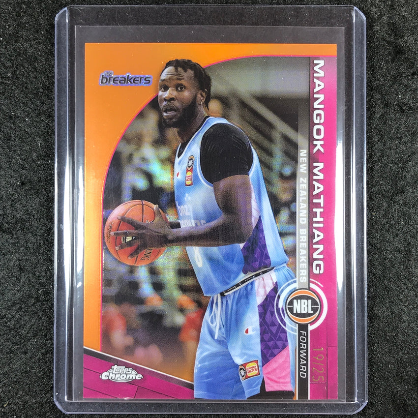 2023-24 Topps Chrome NBL MANGOK MATHIANG Base Orange 19/25 #57