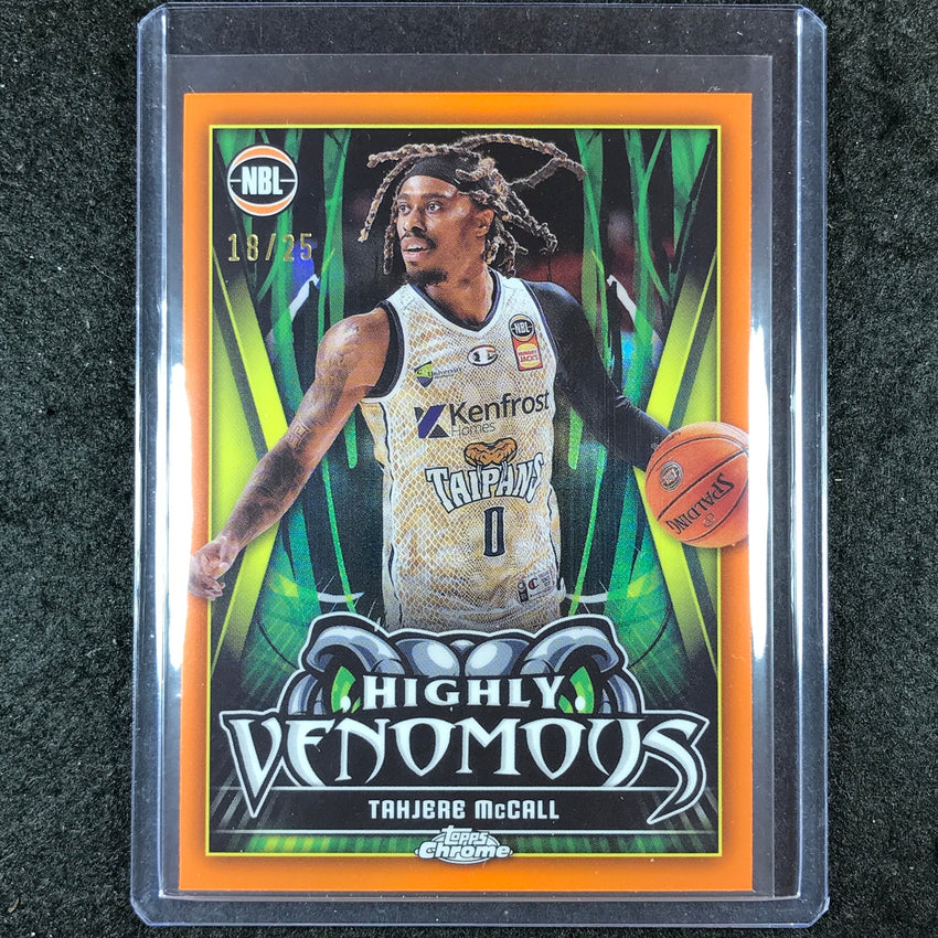 2023-24 Topps Chrome NBL TAHJERE MCCALL Highly Venemous Orange 18/25 #5