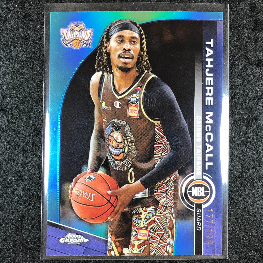 2023-24 Topps Chrome NBL TAHJERE MCCALL Base Aqua 177/199 #29