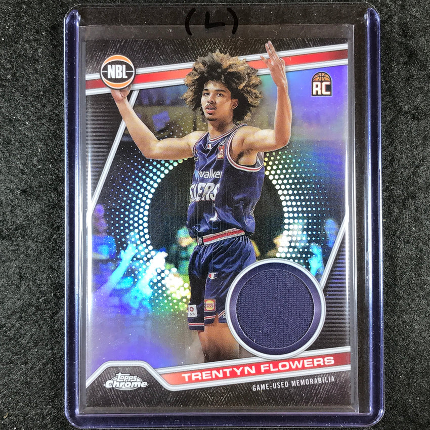 2023-24 Topps Chrome NBL TRENTYN FLOWERS NBL Relics Rookie Jersey #1 (L)