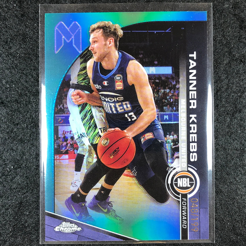 2023-24 Topps Chrome NBL TANNER KREBS Base Aqua 48/199 #47