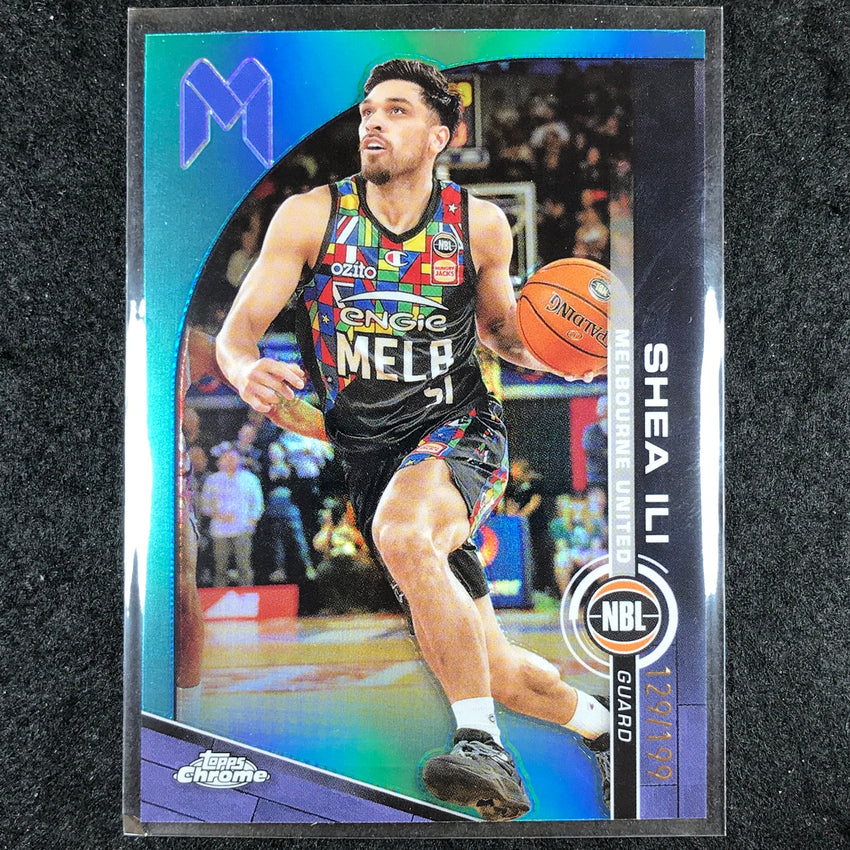 2023-24 Topps Chrome NBL SHEA ILI Base Aqua 129/199 #50