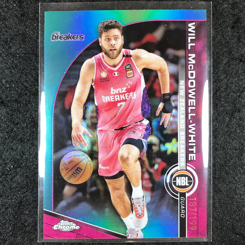 2023-24 Topps Chrome NBL WILL MCDOWELL-WHITE Base Aqua 187/199 #60