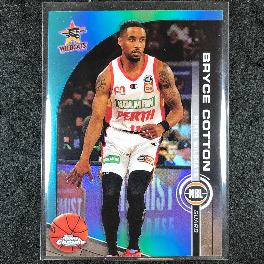 2023-24 Topps Chrome NBL BRYCE COTTON Base Aqua 192/199 #63