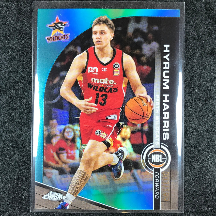 2023-24 Topps Chrome NBL HYRUM HARRIS Base Aqua 3/199 #66