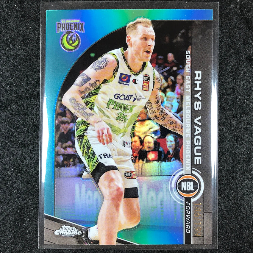 2023-24 Topps Chrome NBL RHYS VAGUE Base Aqua 146/199 #72