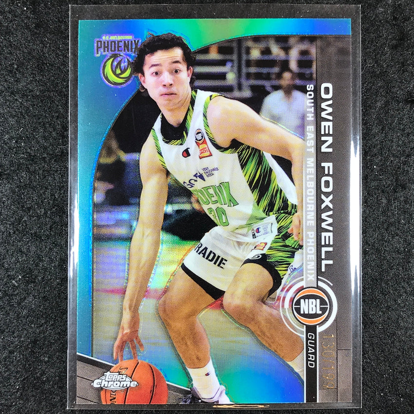 2023-24 Topps Chrome NBL OWEN FOXWELL Base Aqua 130/199 #78