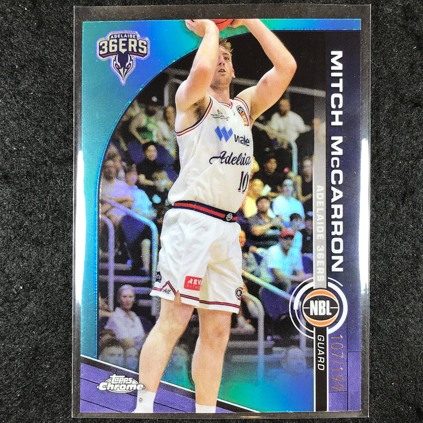 2023-24 Topps Chrome NBL MITCH MCCARRON Base Aqua 107/199 #7