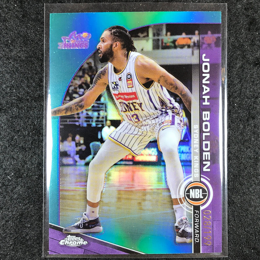 2023-24 Topps Chrome NBL JONAH BOLDEN Base Aqua 28/199 #86