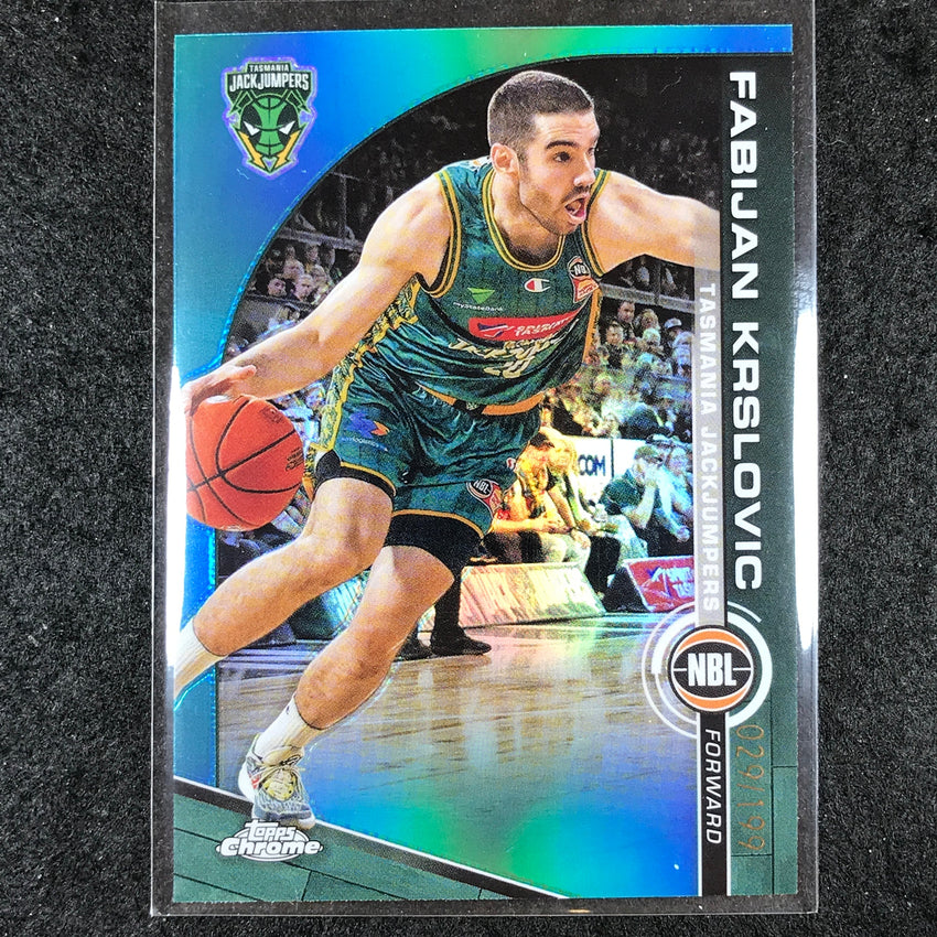 2023-24 Topps Chrome NBL FABIJAN KRSLOVIC Base Aqua 29/199 #93