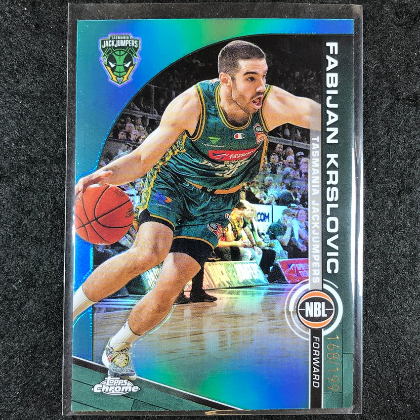 2023-24 Topps Chrome NBL FABIJAN KRSLOVIC Base Aqua 168/199 #93