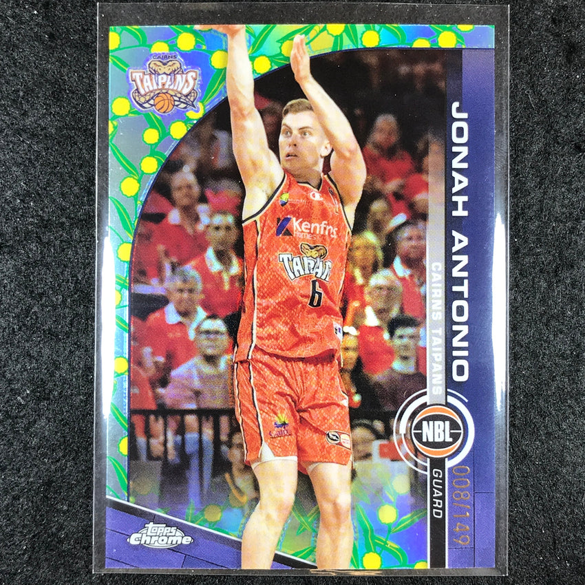 2023-24 Topps Chrome NBL JONAH ANTONIO Base Golden Wattle 8/149 #24