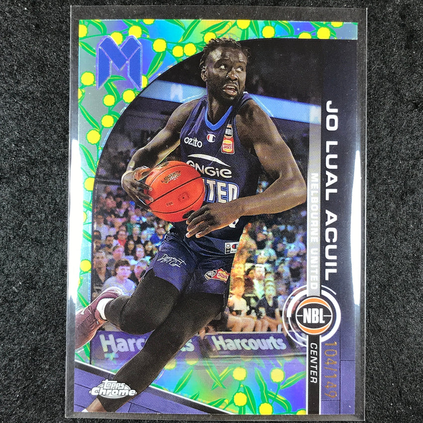 2023-24 Topps Chrome NBL JO LUAL ACUIL Base Golden Wattle 104/149 #46