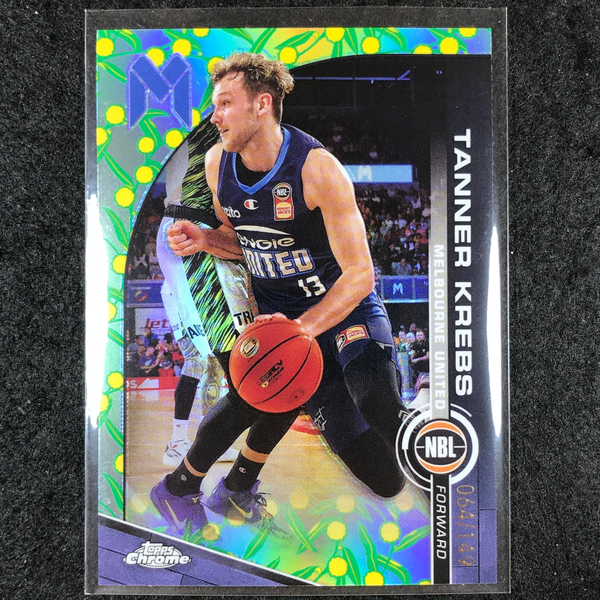 2023-24 Topps Chrome NBL TANNER KREBS Base Golden Wattle 64/149 #47