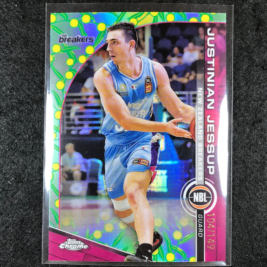 2023-24 Topps Chrome NBL JUSTINIAN JESSUP Base Golden Wattle 104/149 #55