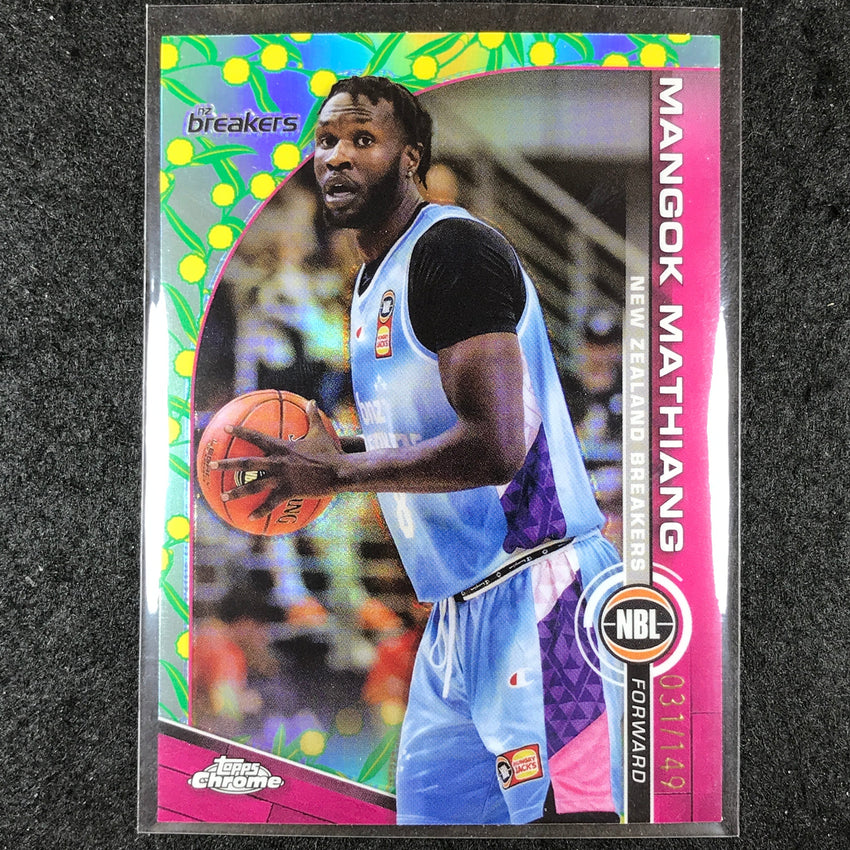 2023-24 Topps Chrome NBL MANGOK MATHIANG Base Golden Wattle 31/149 #57