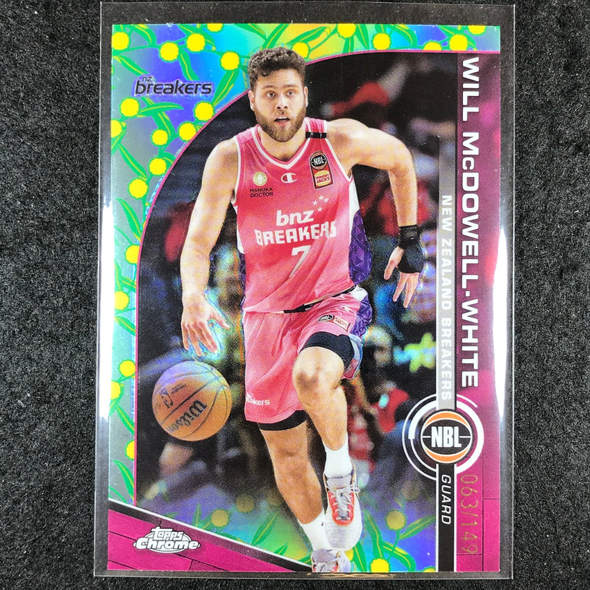 2023-24 Topps Chrome NBL WILL MCDOWELL-WHITE Base Golden Wattle 63/149 #60