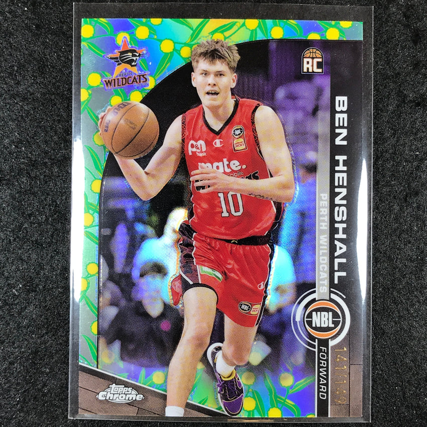 2023-24 Topps Chrome NBL BEN HENSHALL Rookie Base Golden Wattle 141/149 #62