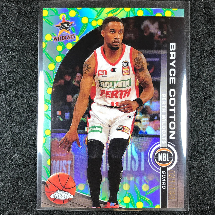 2023-24 Topps Chrome NBL BRYCE COTTON Base Golden Wattle 21/149 #63