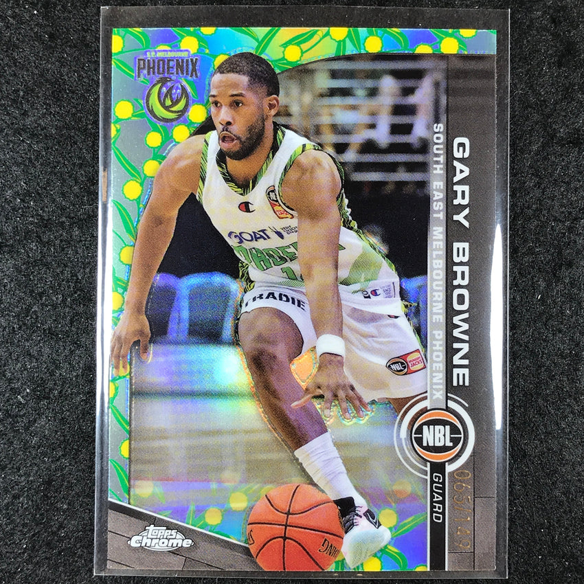2023-24 Topps Chrome NBL GARY BROWNE Base Golden Wattle 65/149 #80