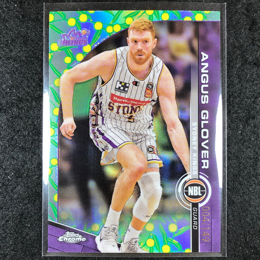 2023-24 Topps Chrome NBL ANGUS GLOVER Base Golden Wattle 4/149 #83