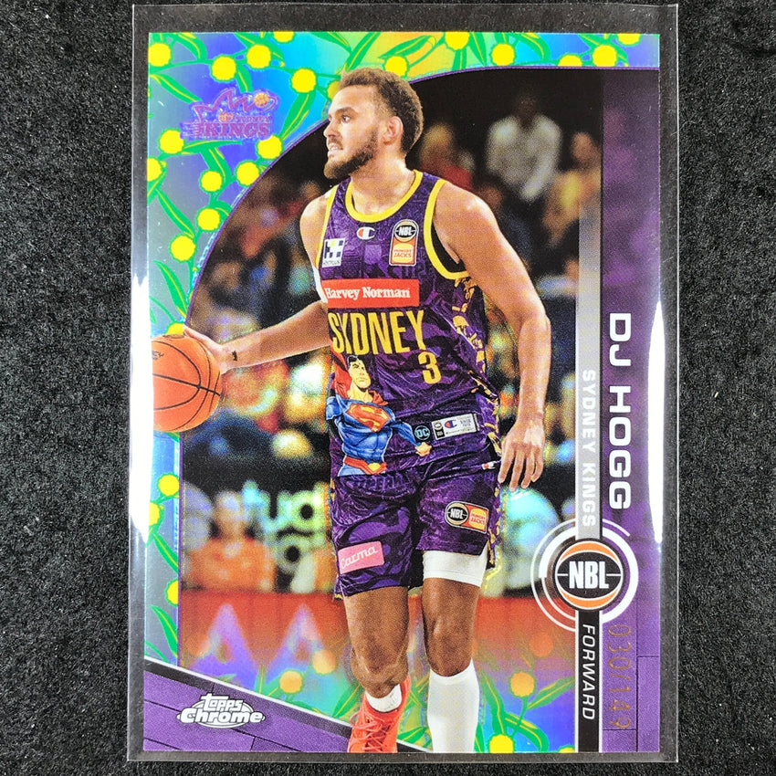 2023-24 Topps Chrome NBL DJ HOGG Base Golden Wattle 30/149 #84