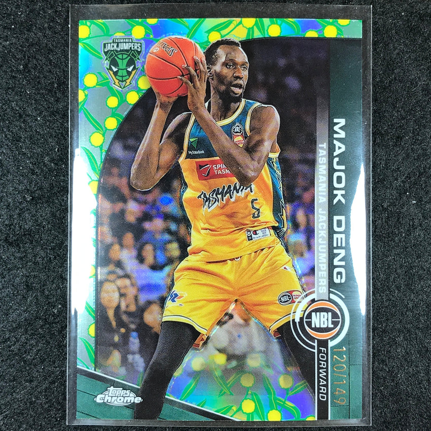 2023-24 Topps Chrome NBL MAJOK DENG Base Golden Wattle 120/149 #95