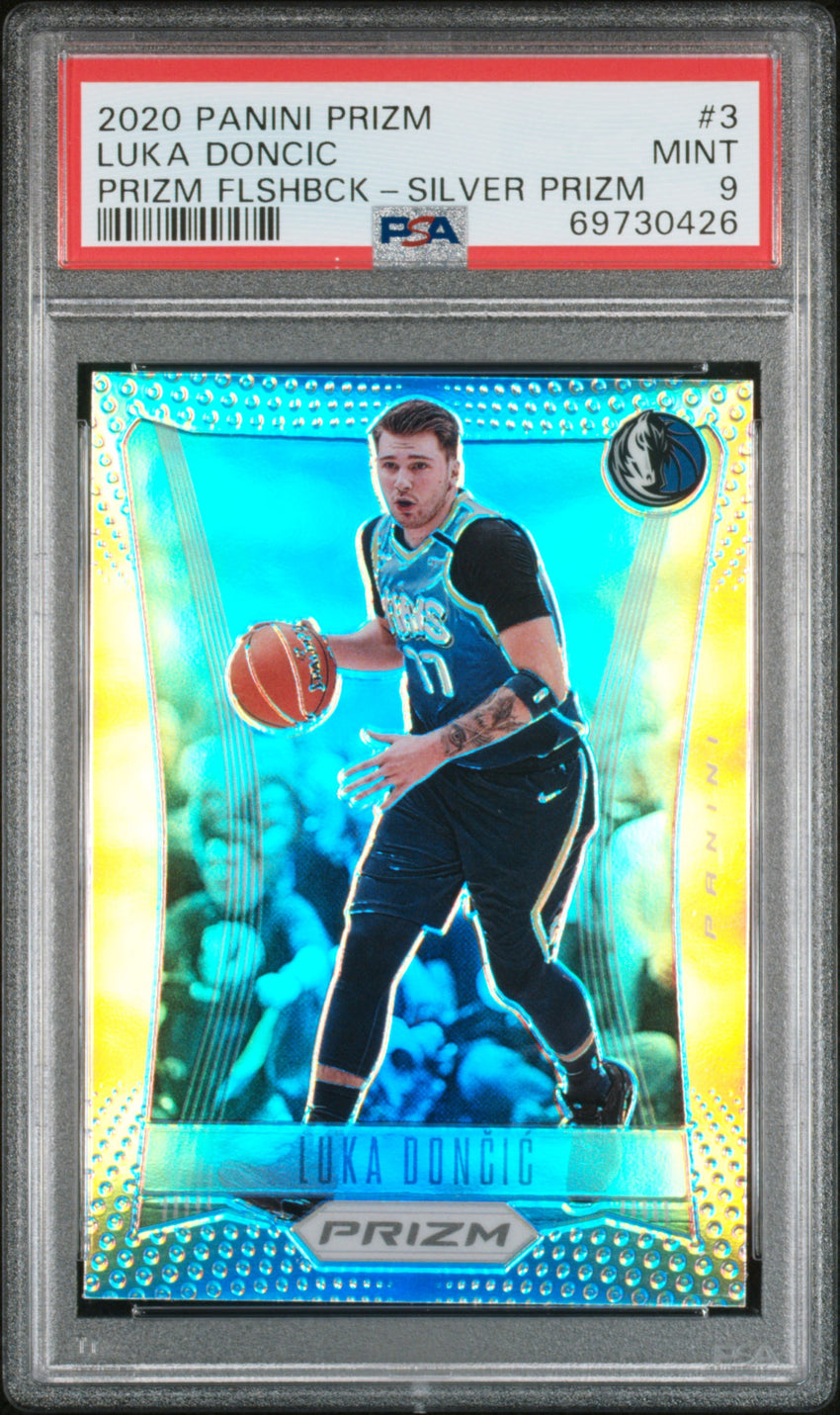 2020 Panini Prizm Prizm Flashback Luka Doncic Prizm Flshbck-Silver Prizm #3 PSA 9 69730426