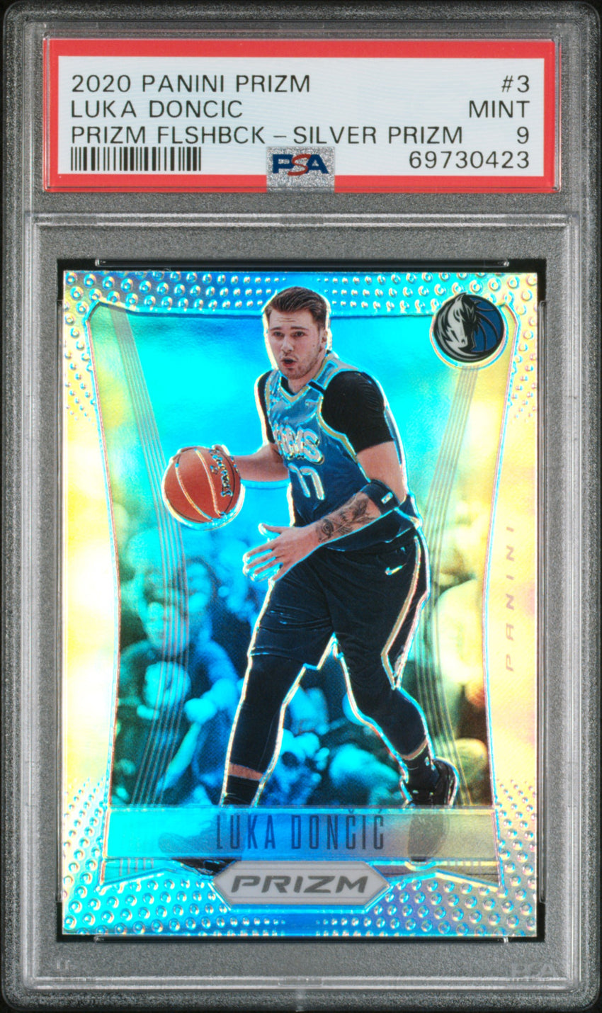 2020 Panini Prizm Prizm Flashback Luka Doncic Prizm Flshbck-Silver Prizm #3 PSA 9 69730423