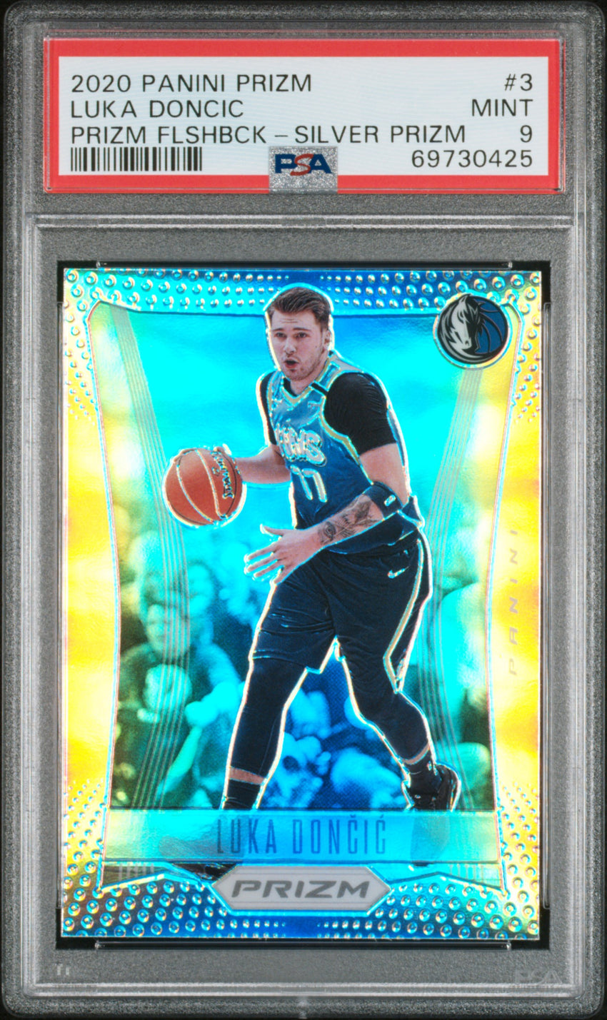 2020 Panini Prizm Prizm Flashback Luka Doncic Prizm Flshbck-Silver Prizm #3 PSA 9 69730425