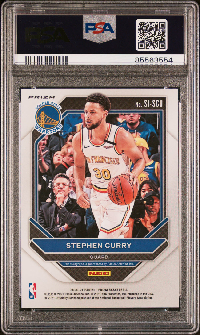 2020 Panini Prizm Signatures Stephen Curry Signatures-Choice Prizm #SCU PSA 8 85563554