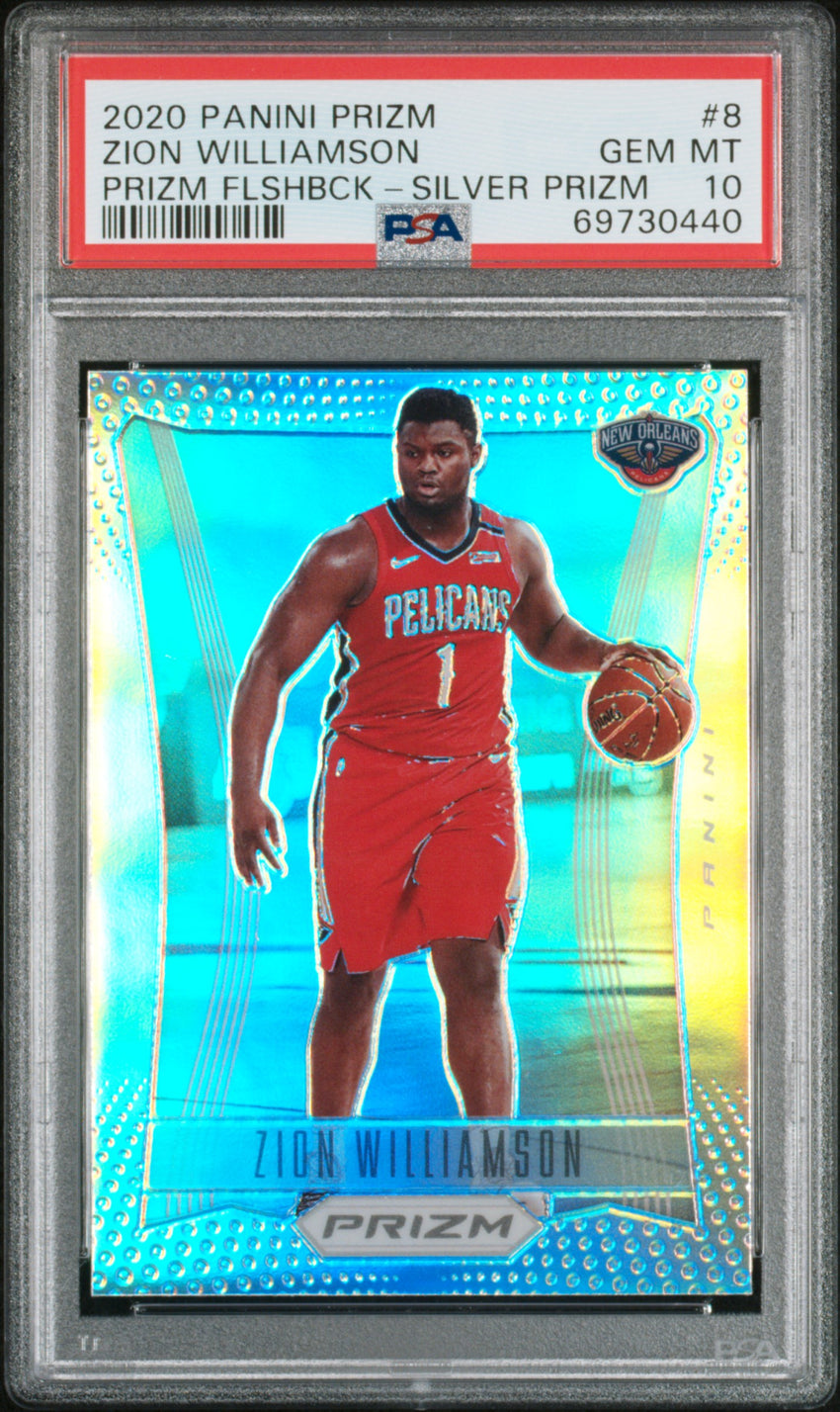2020 Panini Prizm Prizm Flashback Zion Williamson Prizm Flshbck-Silver Prizm #8 PSA 10 69730440