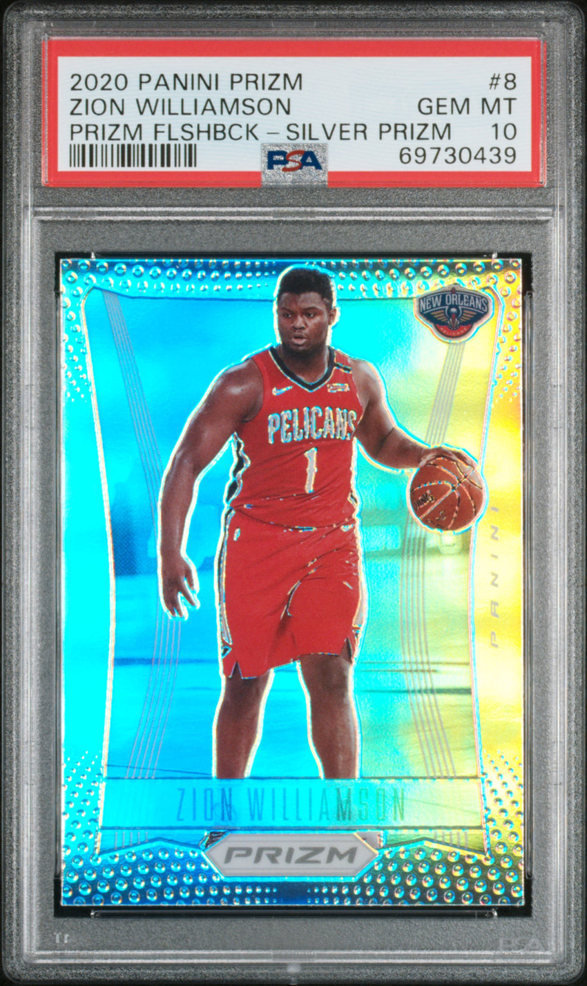 2020 Panini Prizm Prizm Flashback Zion Williamson Prizm Flshbck-Silver Prizm #8 PSA 10 69730439