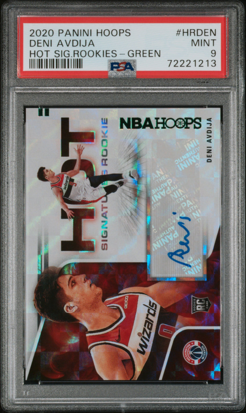 2020 Panini Hoops Hot Signatures Rookies Deni Avdija Hot Sig.Rookies-Green #HRDEN PSA 9 72221213