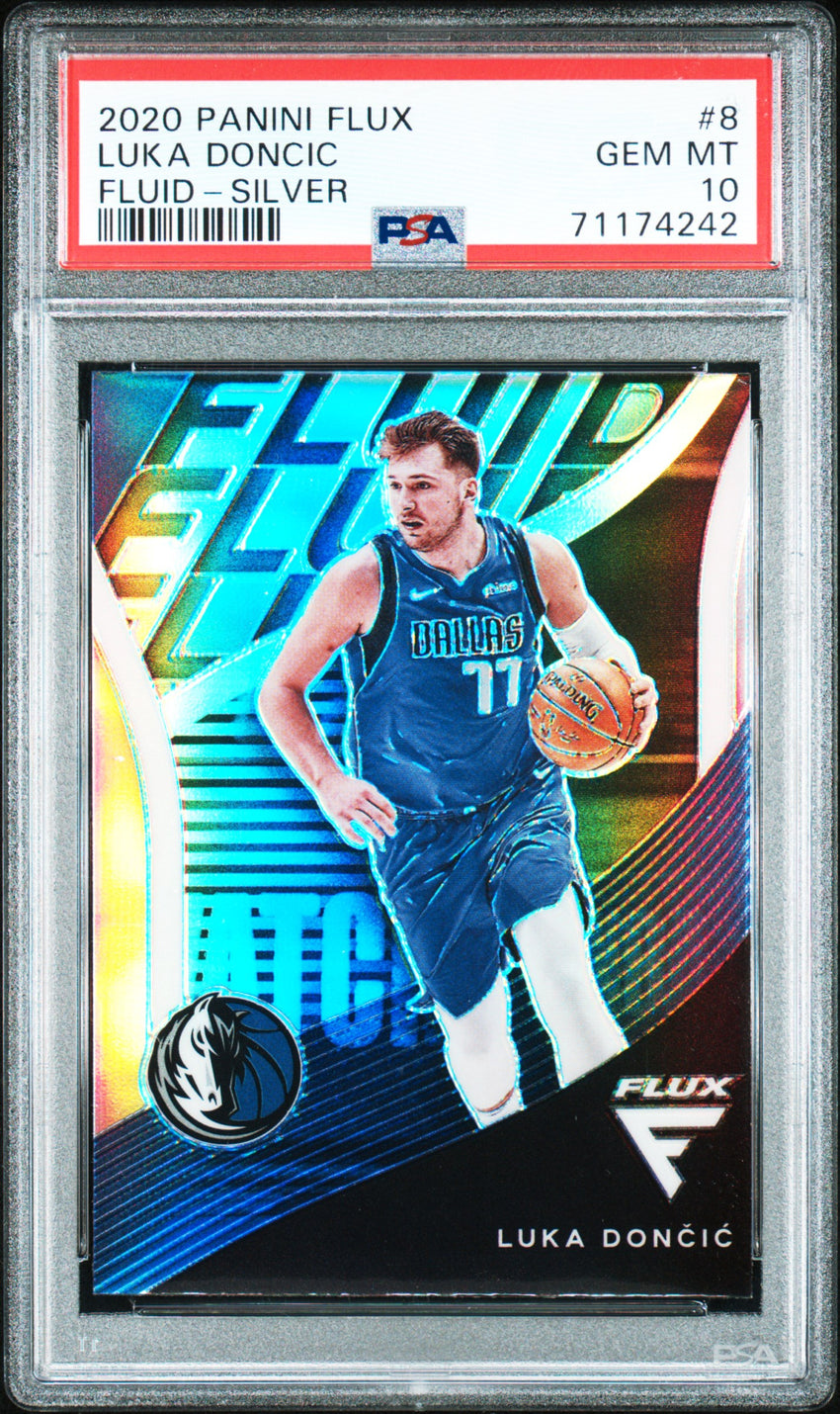 2020 Panini Flux Fluid Luka Doncic Fluid-Silver #8 PSA 10 71174242