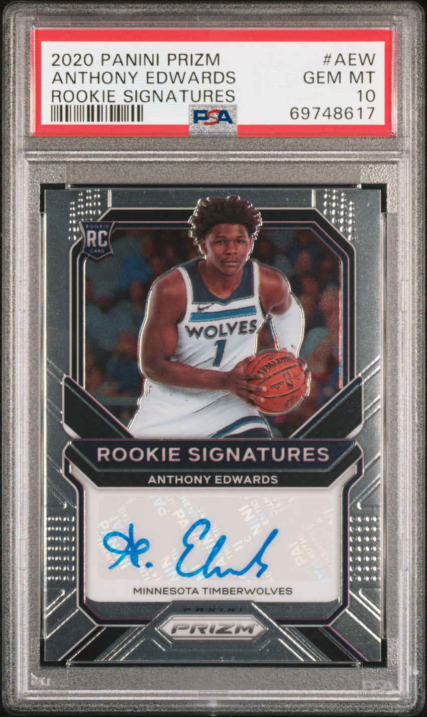 2020 Panini Prizm Rookie Signatures Anthony Edwards Rookie Signatures #AEW PSA 10 69748617