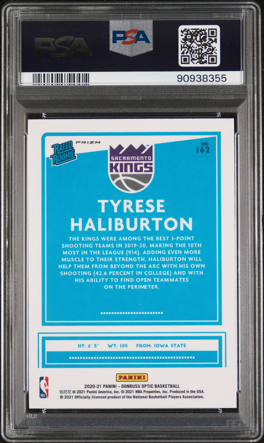 2020 Panini Donruss Optic Tyrese Haliburton Holo #162 PSA 9 90938355