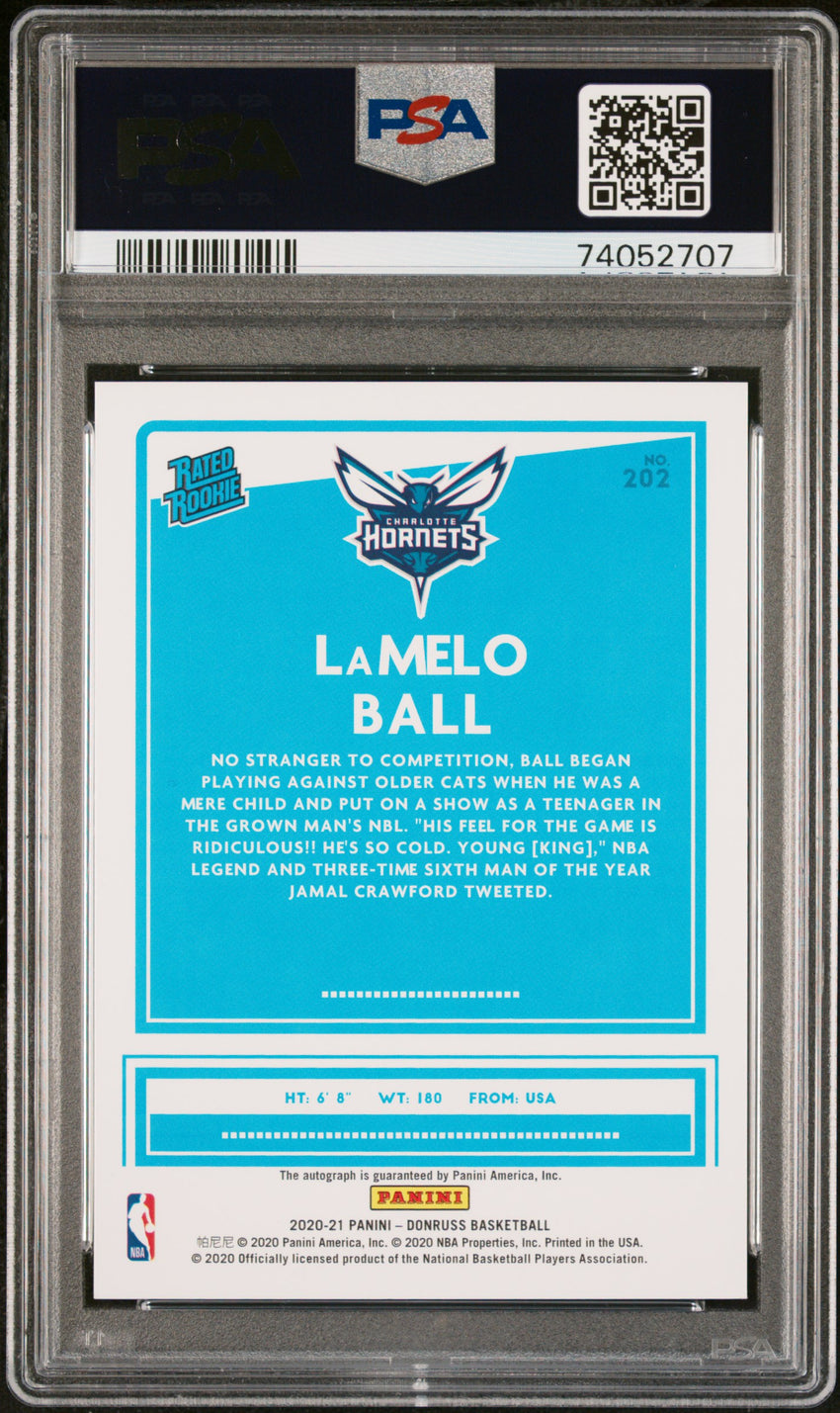 2020 Panini Donruss Lamelo Ball Signature-Choice #202 PSA 10 74052707