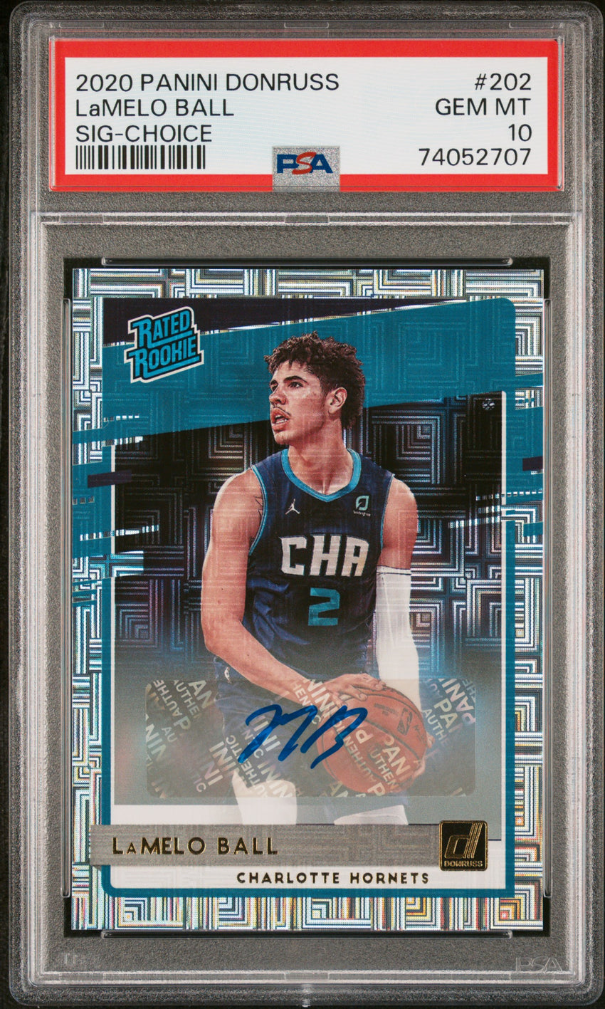 2020 Panini Donruss Lamelo Ball Signature-Choice #202 PSA 10 74052707