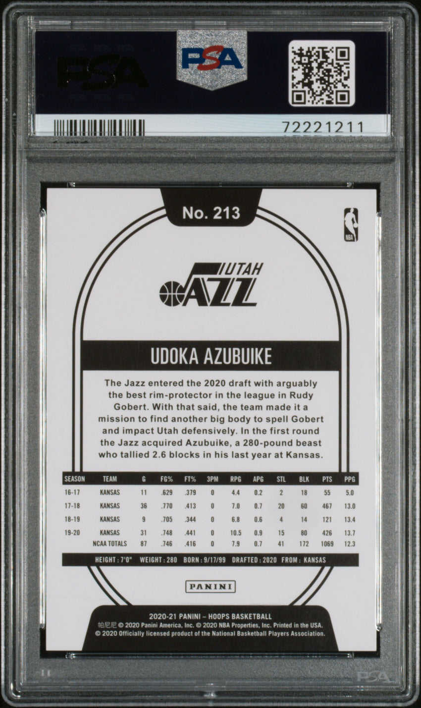 2020 Panini Hoops Udoka Azubuike Red Explosion #213 PSA 10 72221211