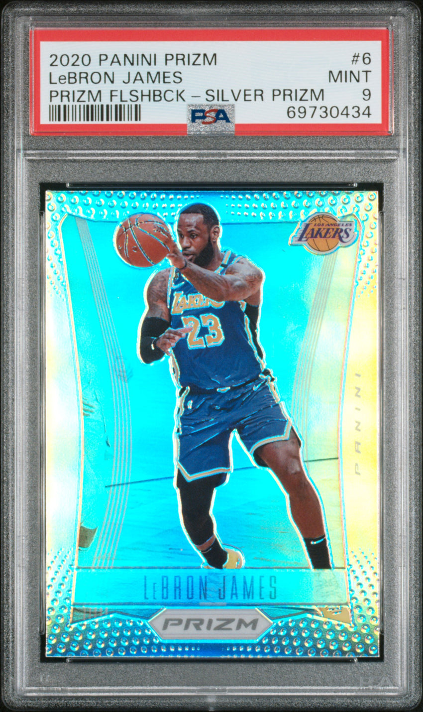 2020 Panini Prizm Prizm Flashback Lebron James Prizm Flshbck-Silver Prizm #6 PSA 9 69730434