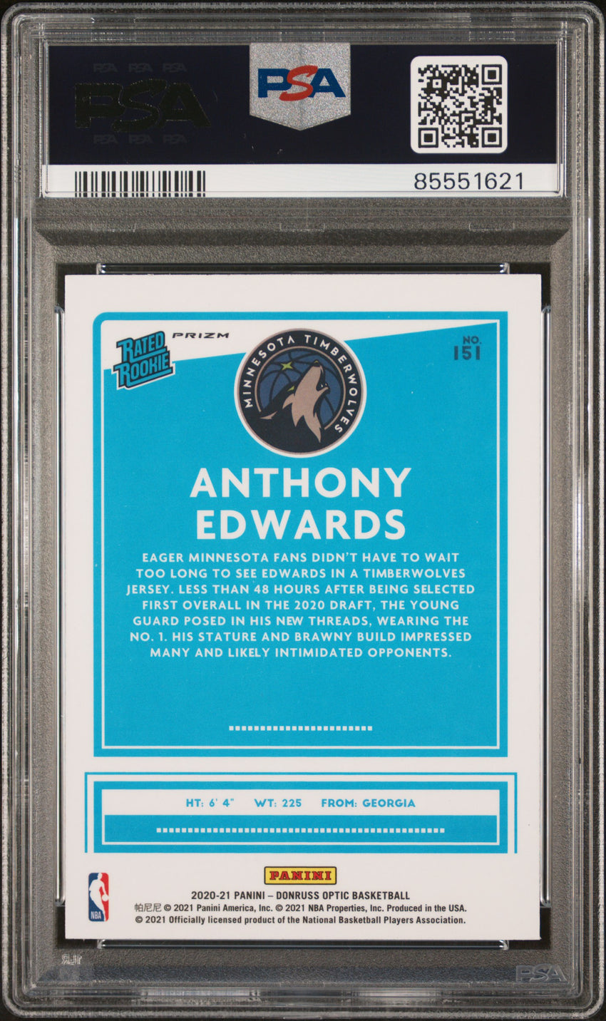 2020 Panini Donruss Optic Anthony Edwards Hyper Pink #151 PSA 9 85551621