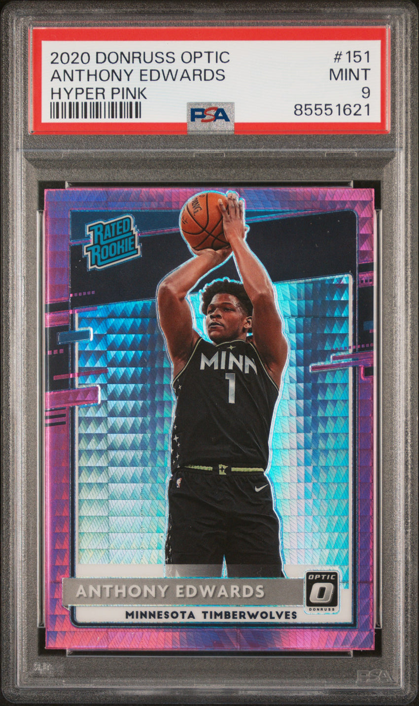 2020 Panini Donruss Optic Anthony Edwards Hyper Pink #151 PSA 9 85551621