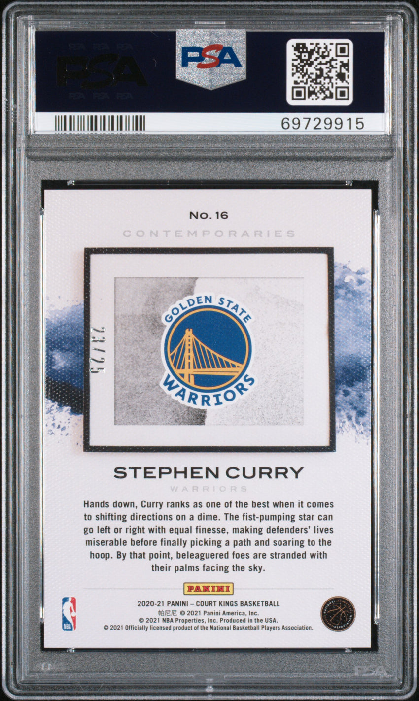 2020 Panini Court Kings Contemporaries Stephen Curry Contemporaries-Jade #16 PSA 10 69729915