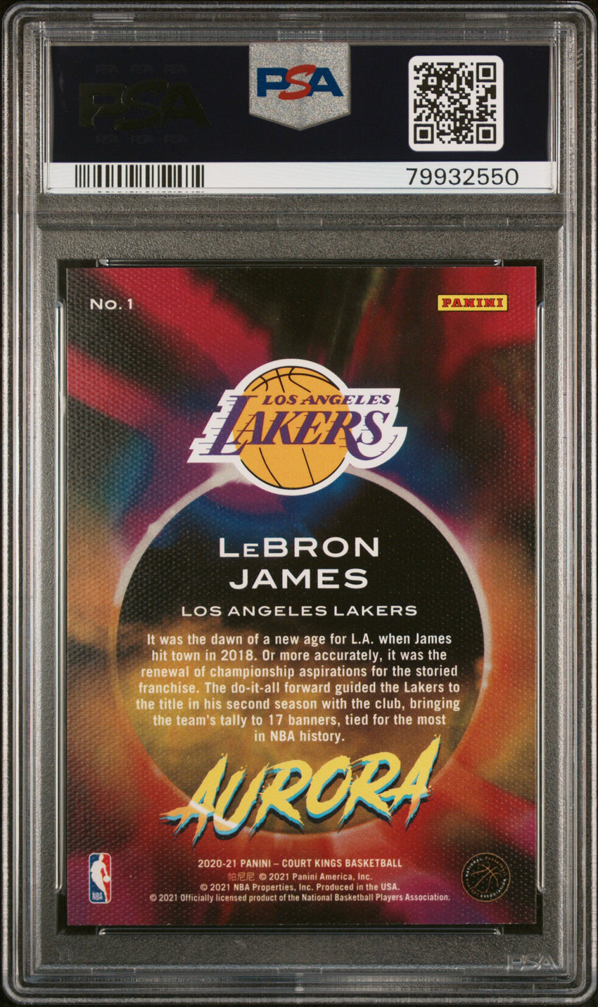 2020 Panini Court Kings Aurora Lebron James Aurora #1 PSA 10 79932550