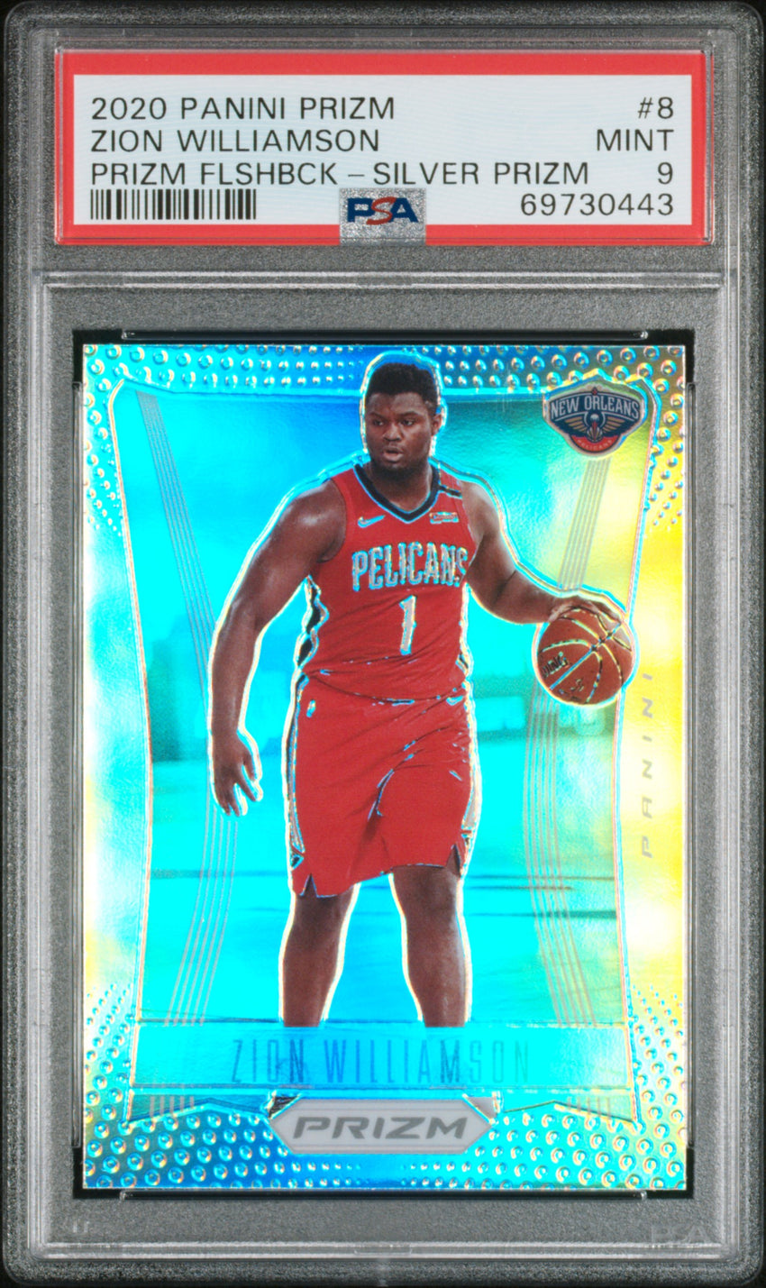 2020 Panini Prizm Prizm Flashback Zion Williamson Prizm Flshbck-Silver Prizm #8 PSA 9 69730443