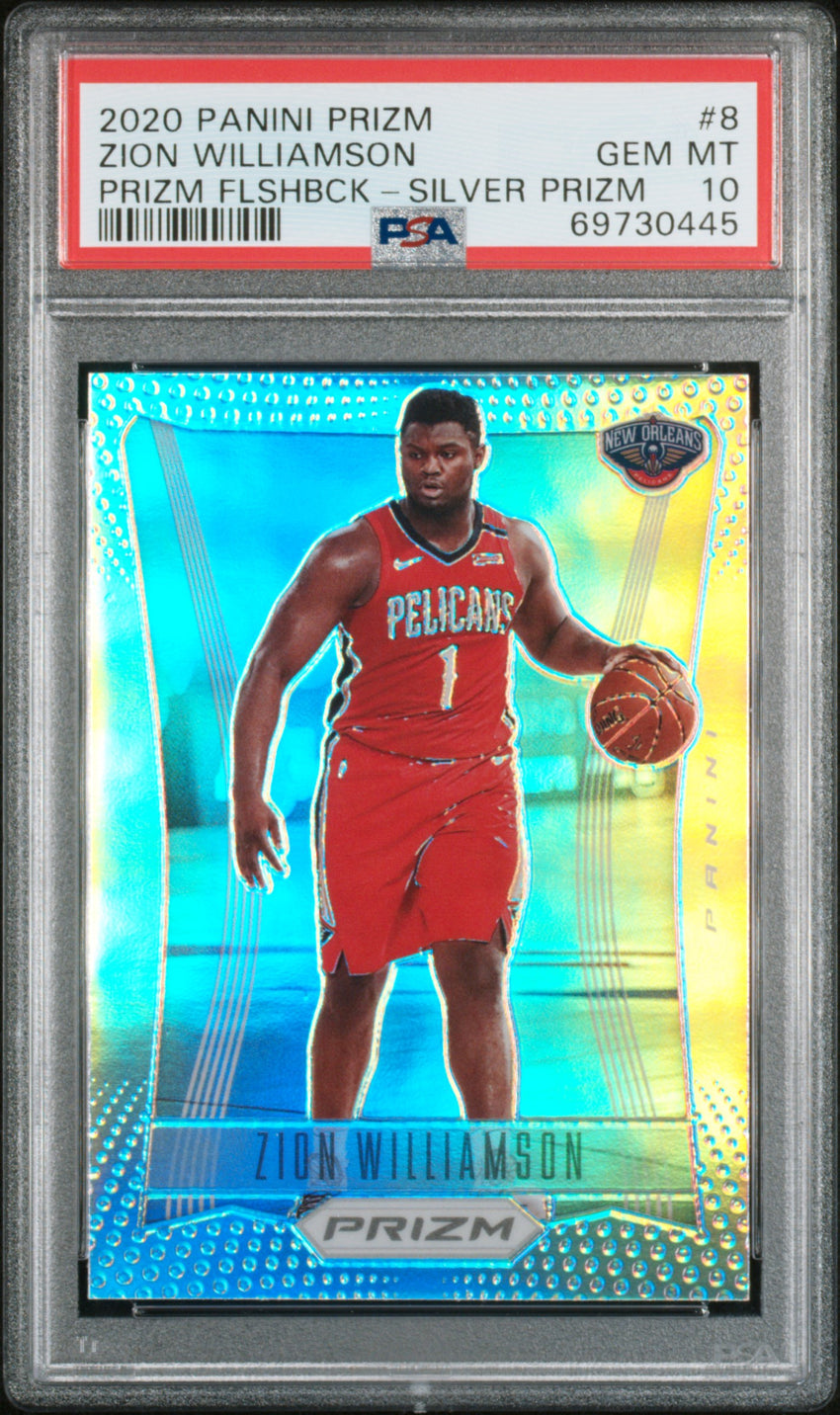 2020 Panini Prizm Prizm Flashback Zion Williamson Prizm Flshbck-Silver Prizm #8 PSA 10 69730445