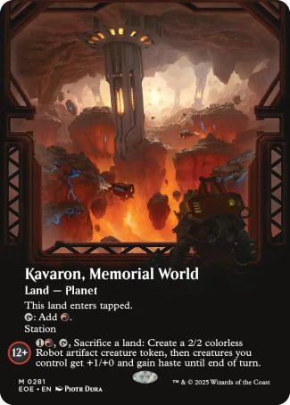 FOIL BORDERLESS Kavaron, Memorial World - #281 - Mythic - Edge of Eternities