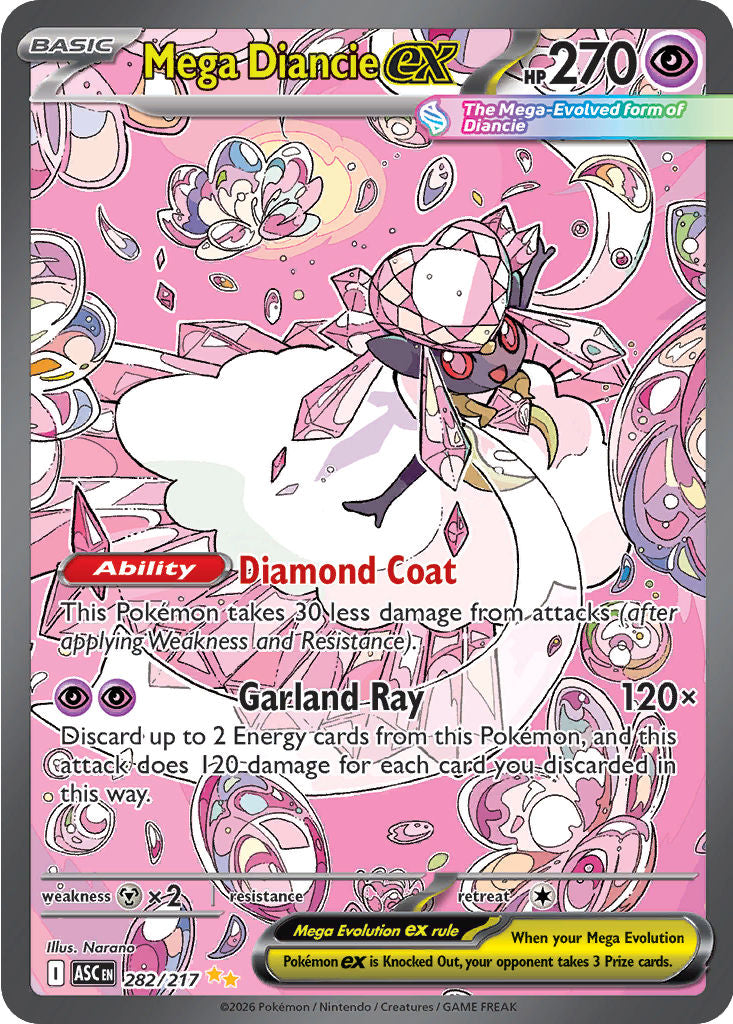 Mega Diancie ex - ( 282/217 ) - [SPECIAL ILLUSTRATION RARE] - Pokemon ME Ascended Heroes